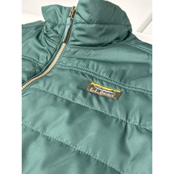 LL Bean Mountain Classic Puffer Jacket Men’s L Reg Green Full Zip Lightweight - Picture 8 of 13